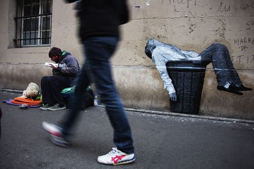 Grafites criativos integrados à paisagem urbana