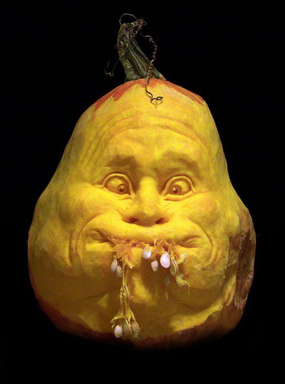 Esculturas sinistras em aboboras mas com uma perfeição surpreendente Esculturas sinistras em aboboras mas com uma perfeição surpreendente
