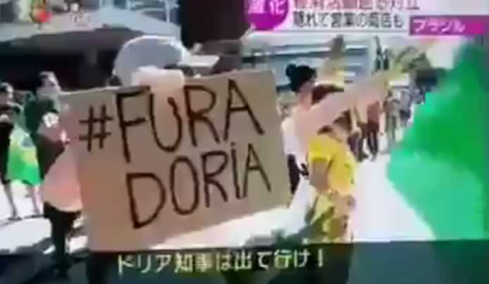 [VÍDEO] #ForaDoria é notícia até no Japão. É o fim do ditador