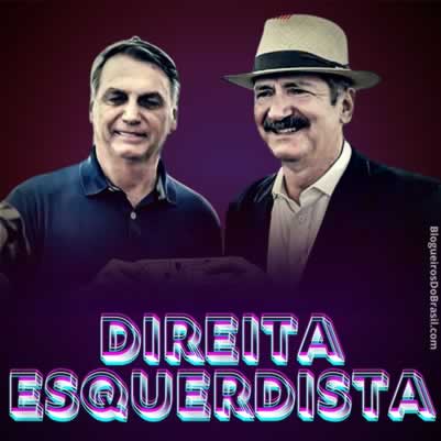 Jair Bolsonaro alegre ao lado do comunista Aldo Rebelo