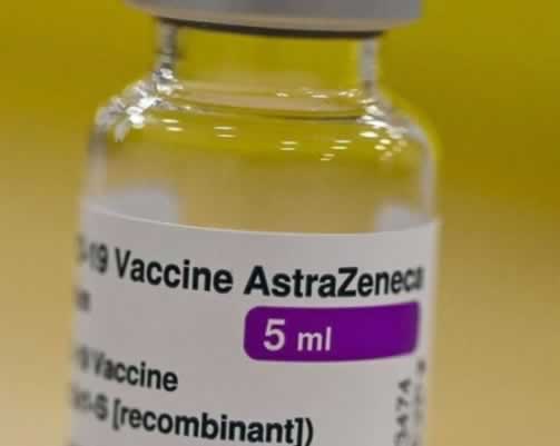 Frasco de vacina da AstraZeneca