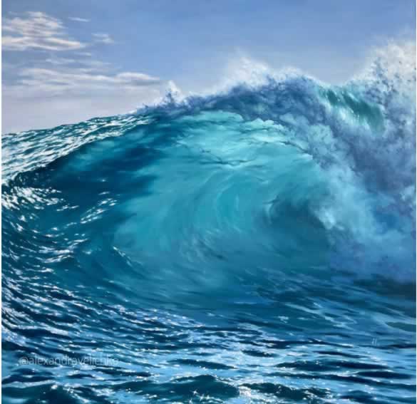 Alexandra Velichko, artista ucraniana, captura a beleza do oceano em pinturas a óleo arrebatadoras 