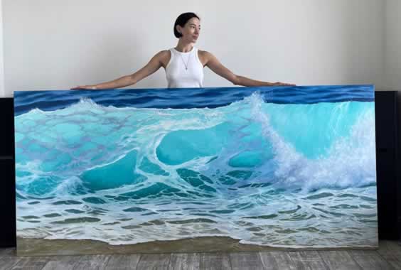 Alexandra Velichko, artista ucraniana, captura a beleza do oceano em pinturas a óleo arrebatadoras