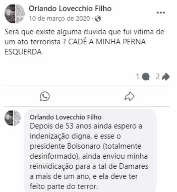 [VÍDEO] Orlando Lovecchio Filho, vítima de terroristas do Marighella, morreu esquecido e injustiçado pelos governos Lula, Dilma, Temer e Bolsonaro