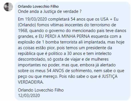 [VÍDEO] Orlando Lovecchio Filho, vítima de terroristas do Marighella, morreu esquecido e injustiçado pelos governos Lula, Dilma, Temer e Bolsonaro_8