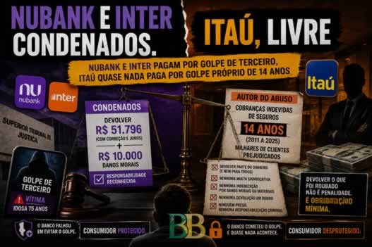 Nubank e Inter condenados. Itaú, livre