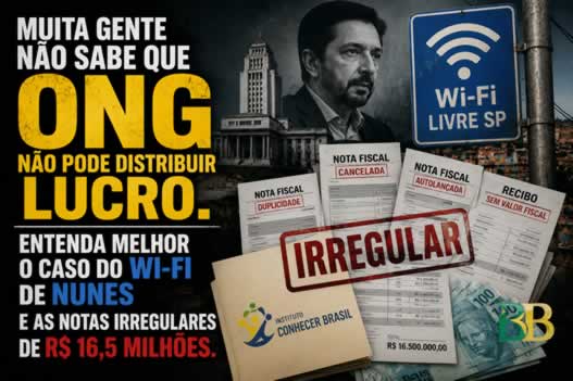 ONG não pode ter lucro o caso do Wi-Fi de Nunes