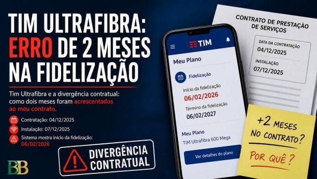 Tim Ultrafibra: erro de 2 meses na fidelização