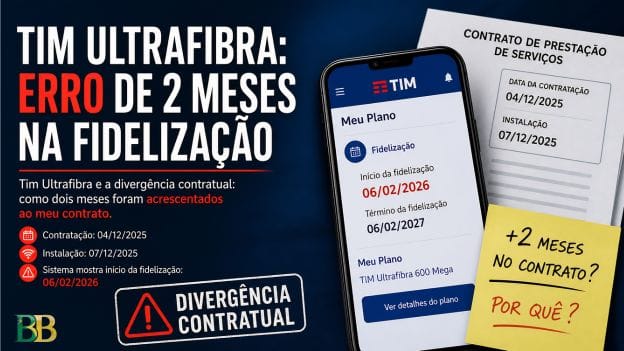 Tim Ultrafibra: erro de 2 meses na fidelização