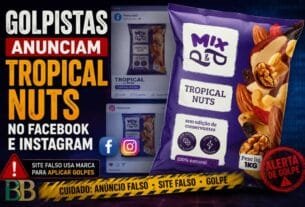 Golpistas anunciam Tropical Nuts no Facebook e Instagram