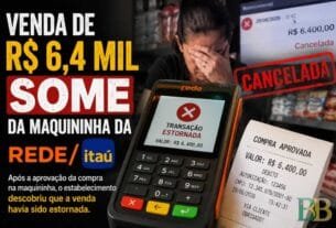 Venda de R$ 6,4 mil some da maquininha da Rede/Itaú