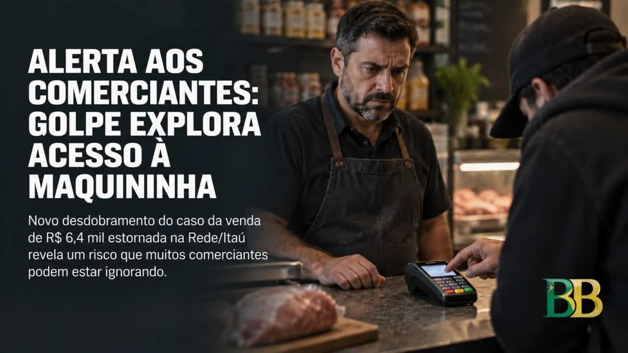 Alerta aos comerciantes :golpe explora acesso à maquininha